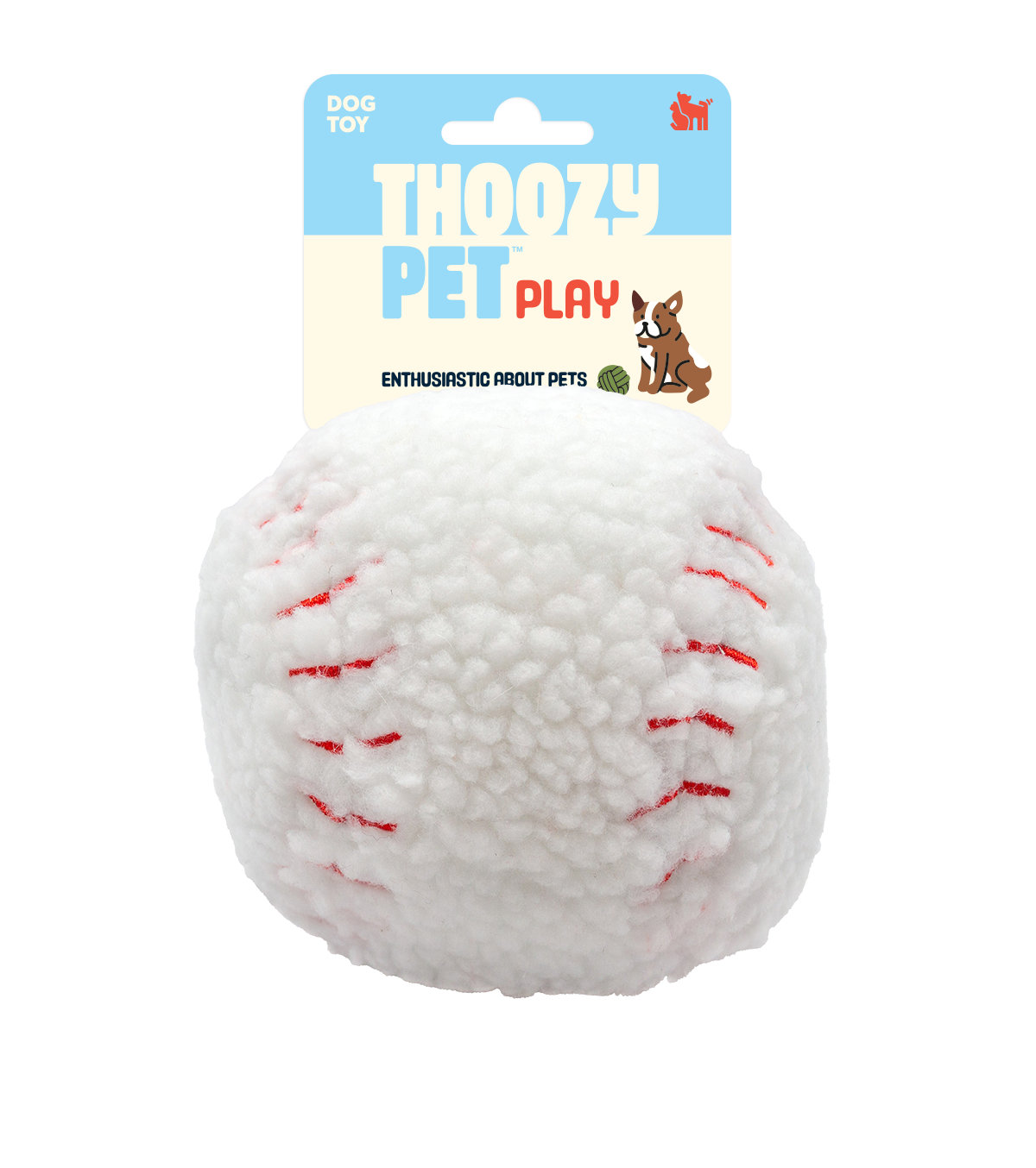 ThoozyPet Baseball Toy 4"