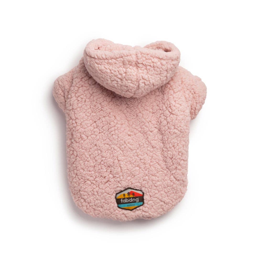 Blush Pink Sherpa Dog Hoodie
