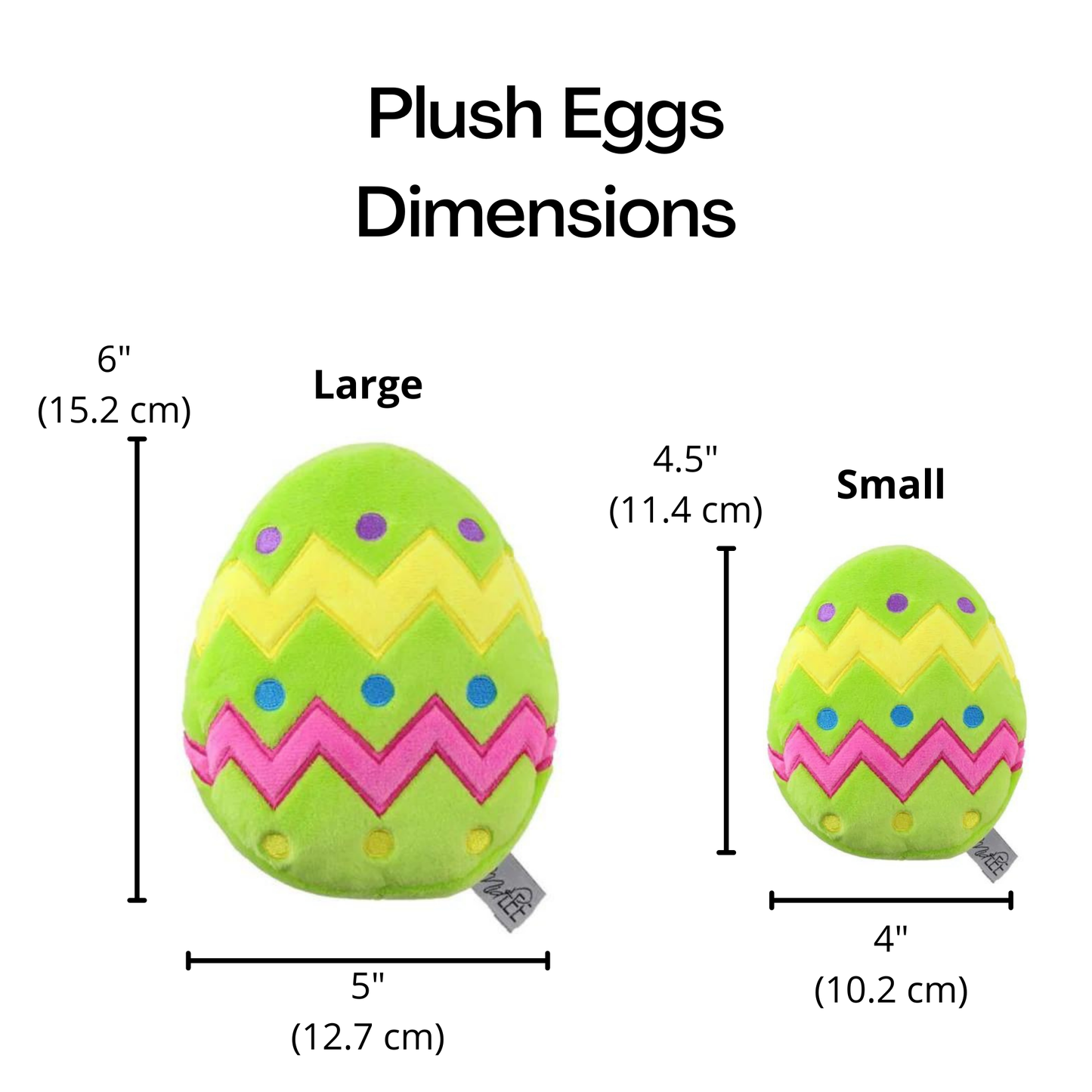 Midlee Plush Easter Egg Dog Toy with Squeaker