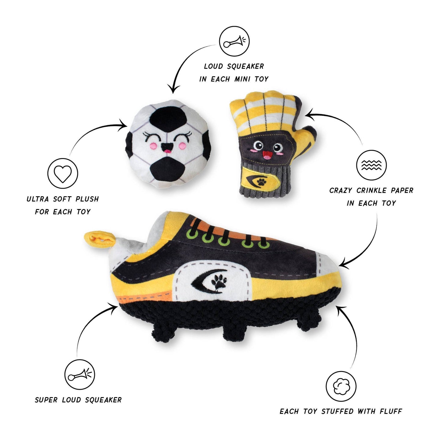 Gooooal 3pc Dog Toy Set