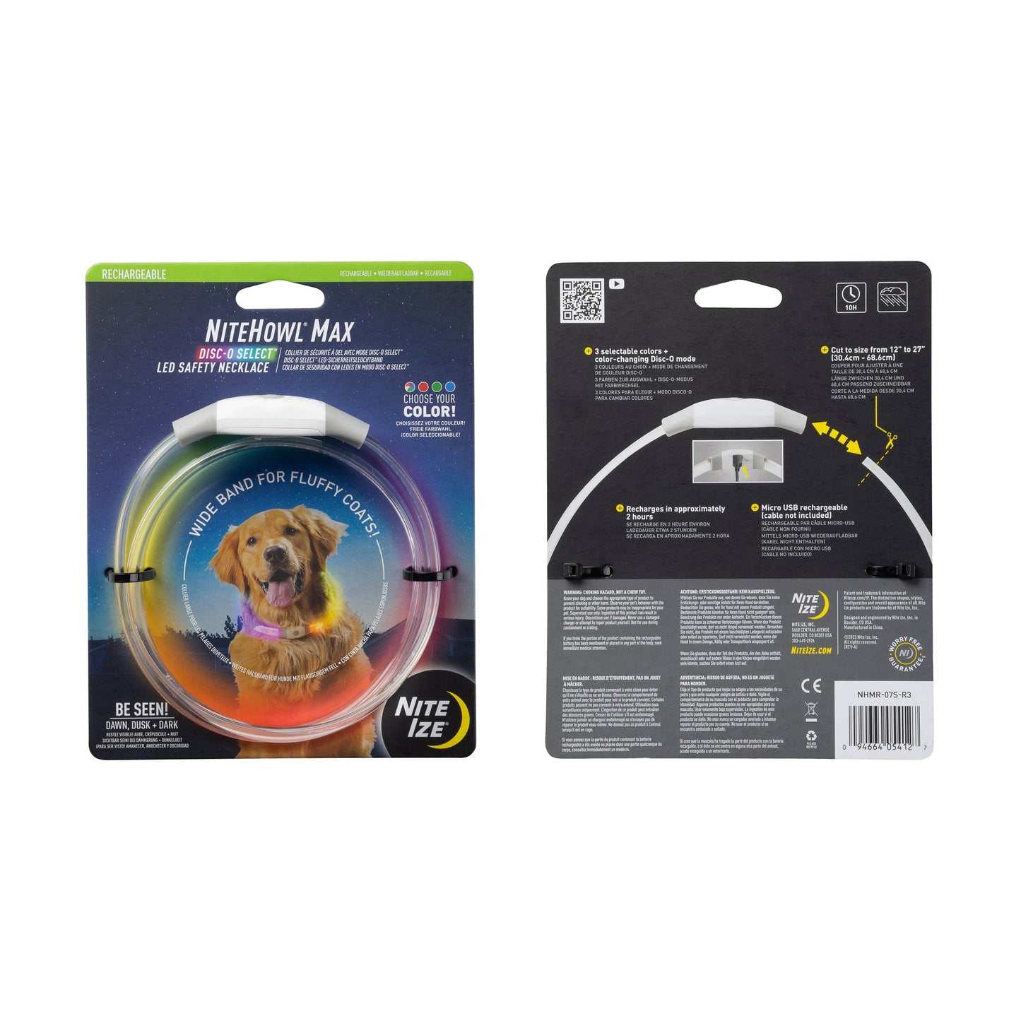 Nite Ize Rechargeable LED Safety Necklace Disco