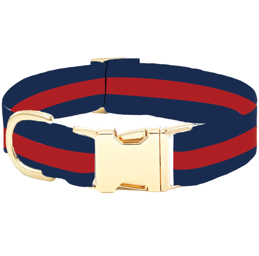 Mariner Striped Webbing Dog Collar