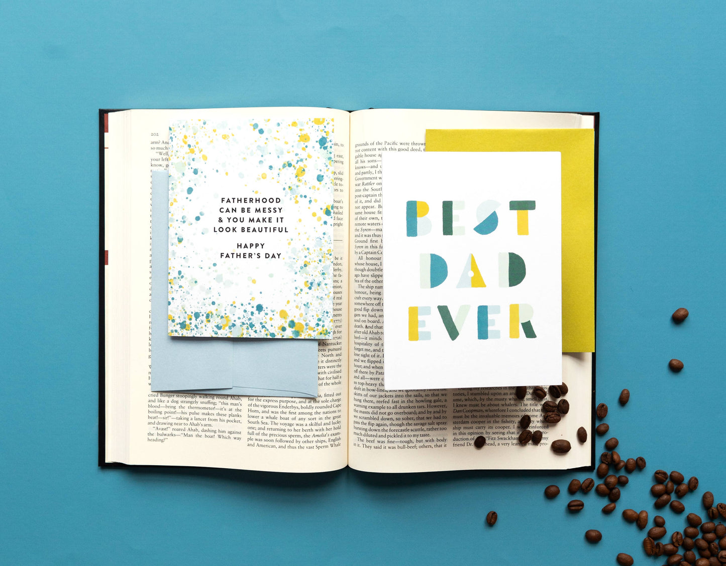 Best Dad Ever Colorful Shapes Card