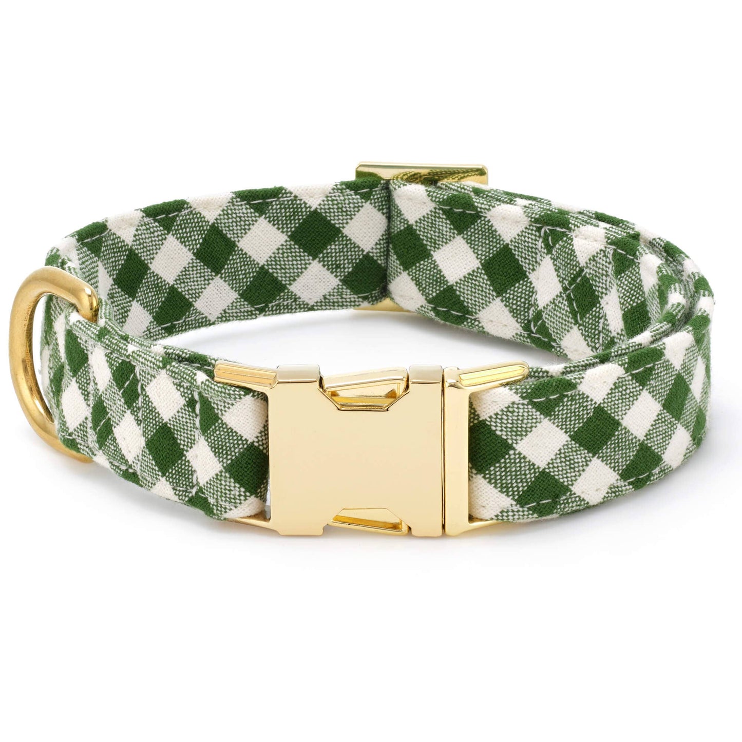 Foggy Dog Gingham Hunter Green Collar