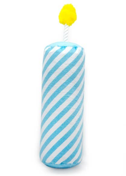 ThoozyPet Birthday Candle Blue w/ Rope 16"