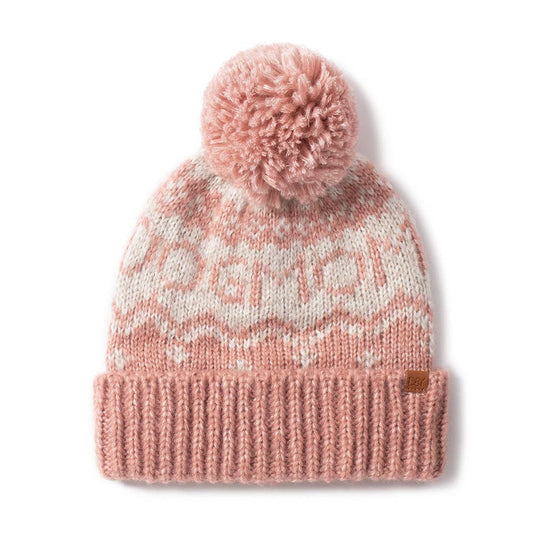 DOG MOM Jacquard Knit Pom Beanie