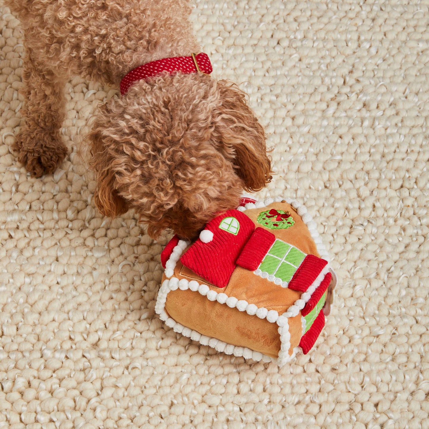 Foggy Dog Gingerbread House Snuffle Toy