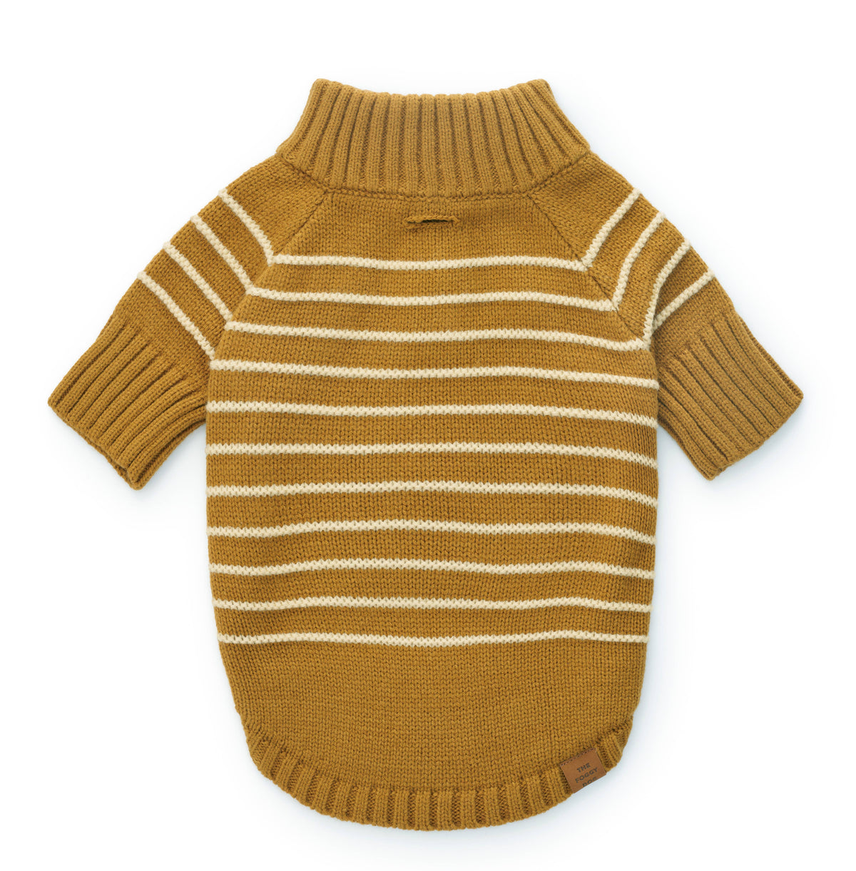 Mustard Stripe Quarter-Zip Sweater