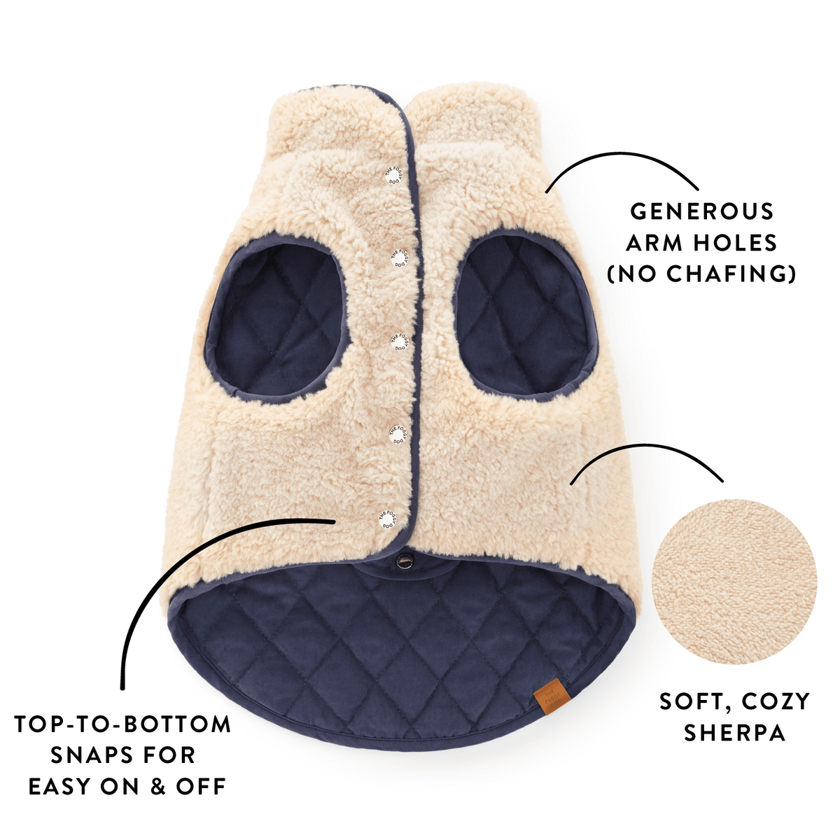 Navy Sherpa Jacket
