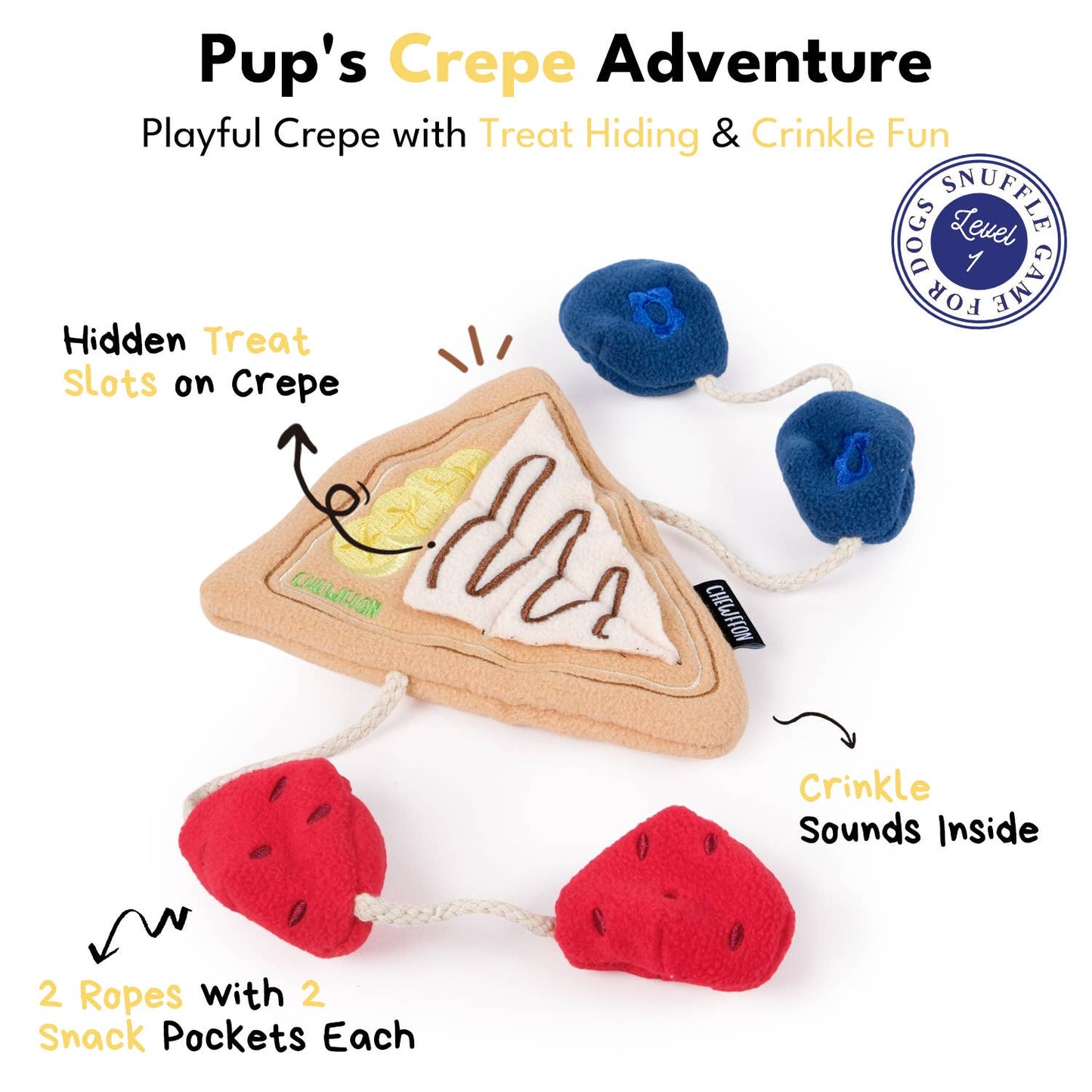 CHEWFFON Crepe Snuffle & Treat Puzzle Toy