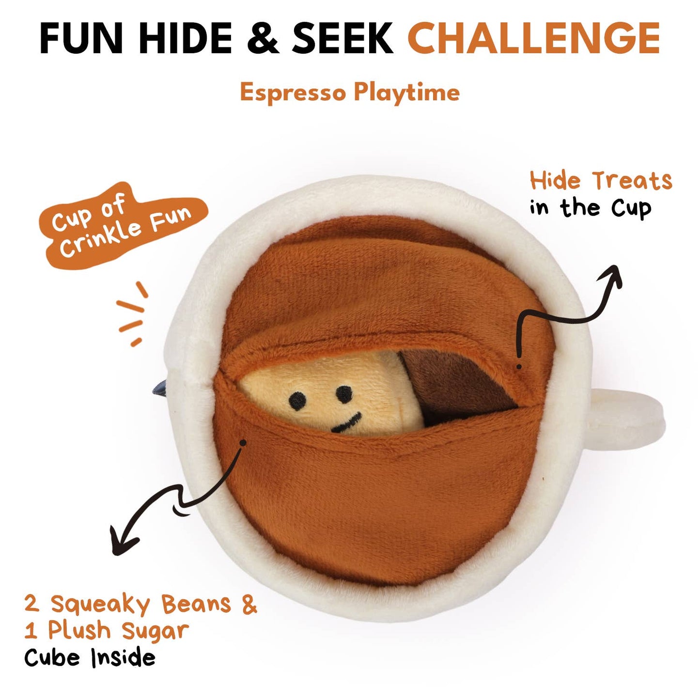 CHEWFFON Espresso Squeaky Dog Toys