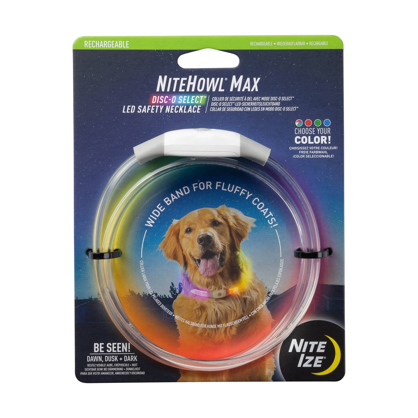 Nite Ize Rechargeable LED Safety Necklace Disco