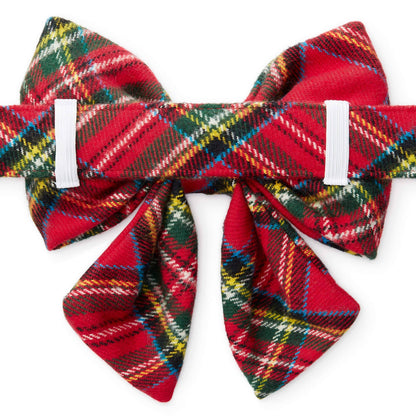 Foggy Dog Tartan Plaid Flannel Lady Bow