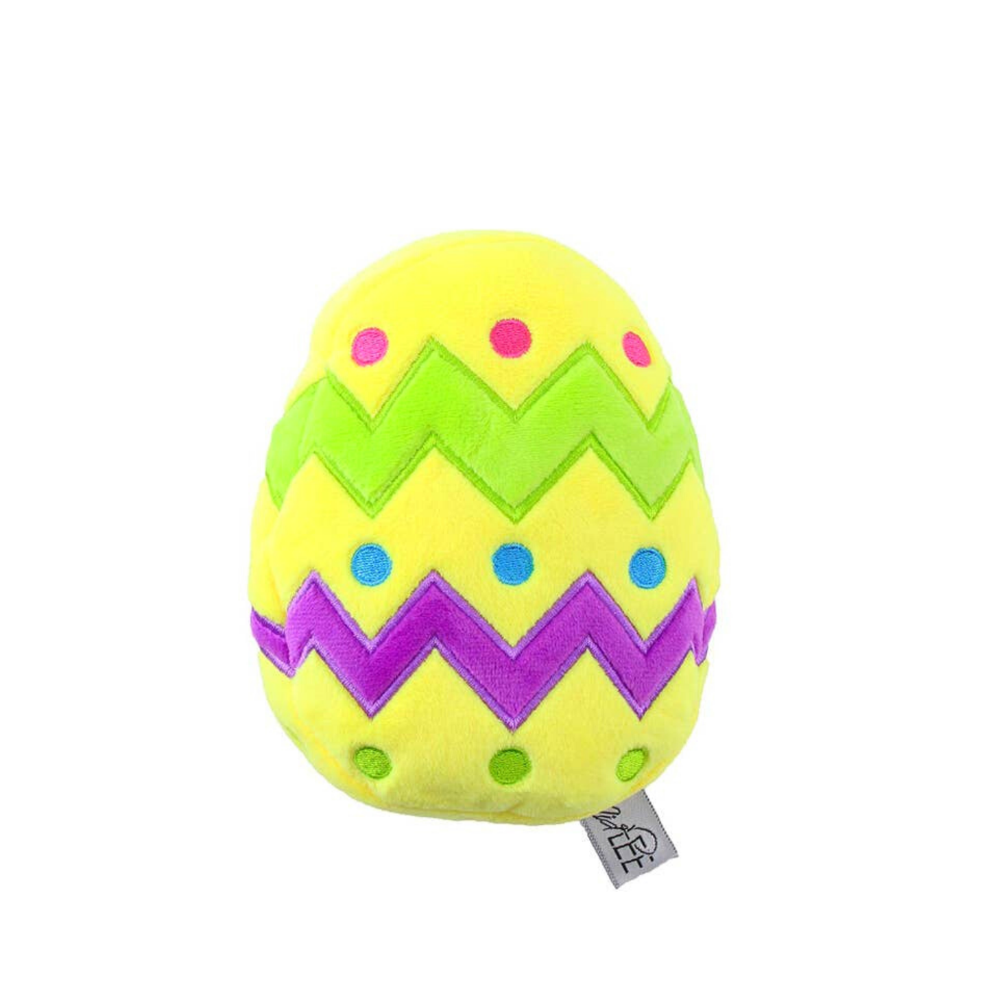 Midlee Plush Easter Egg Dog Toy with Squeaker