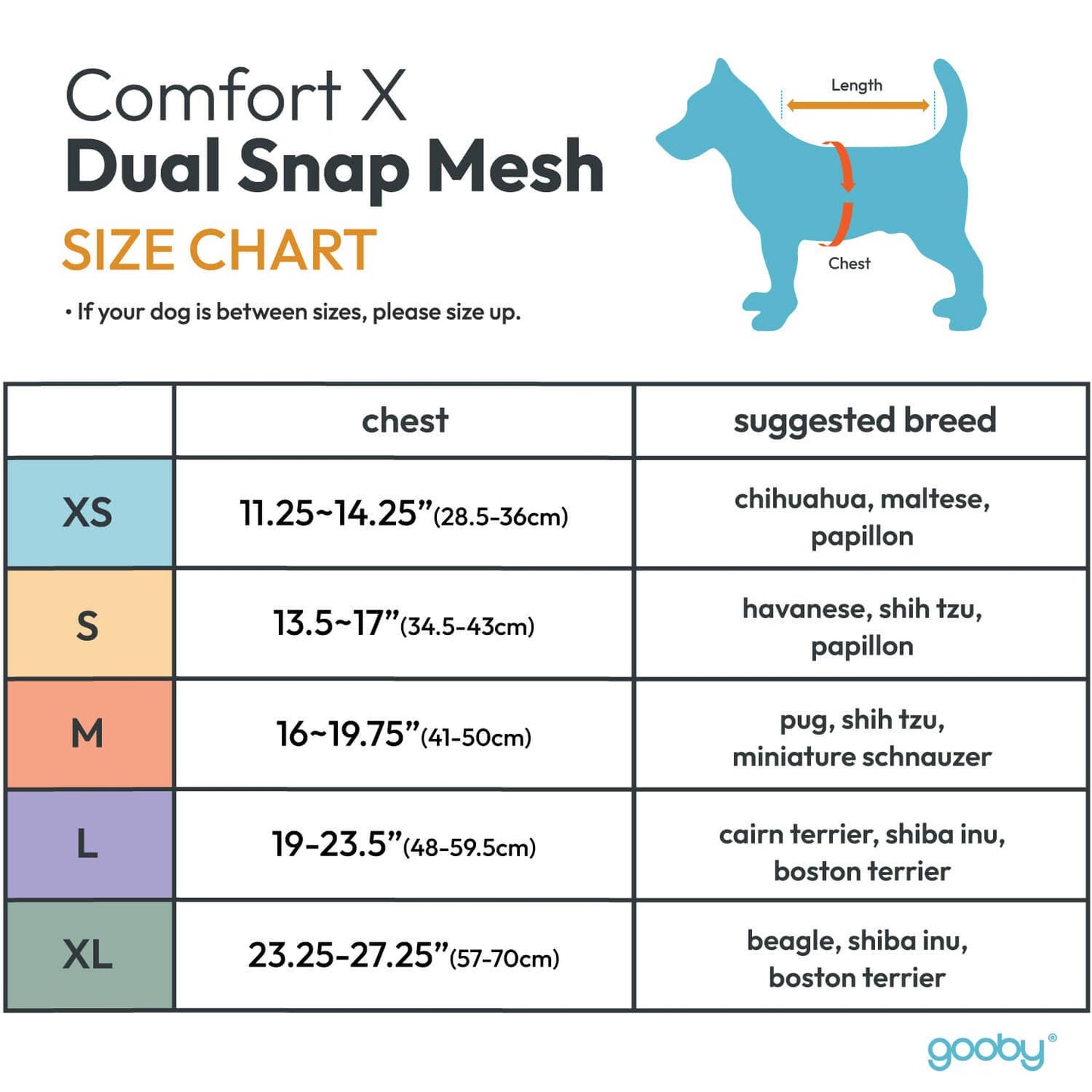 Gooby Comfort X Dual Snap Mesh