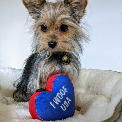 Paws & Stripes Heart Dog Toy