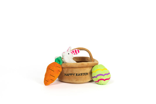 Hide a Toy Easter Basket Dog Toy