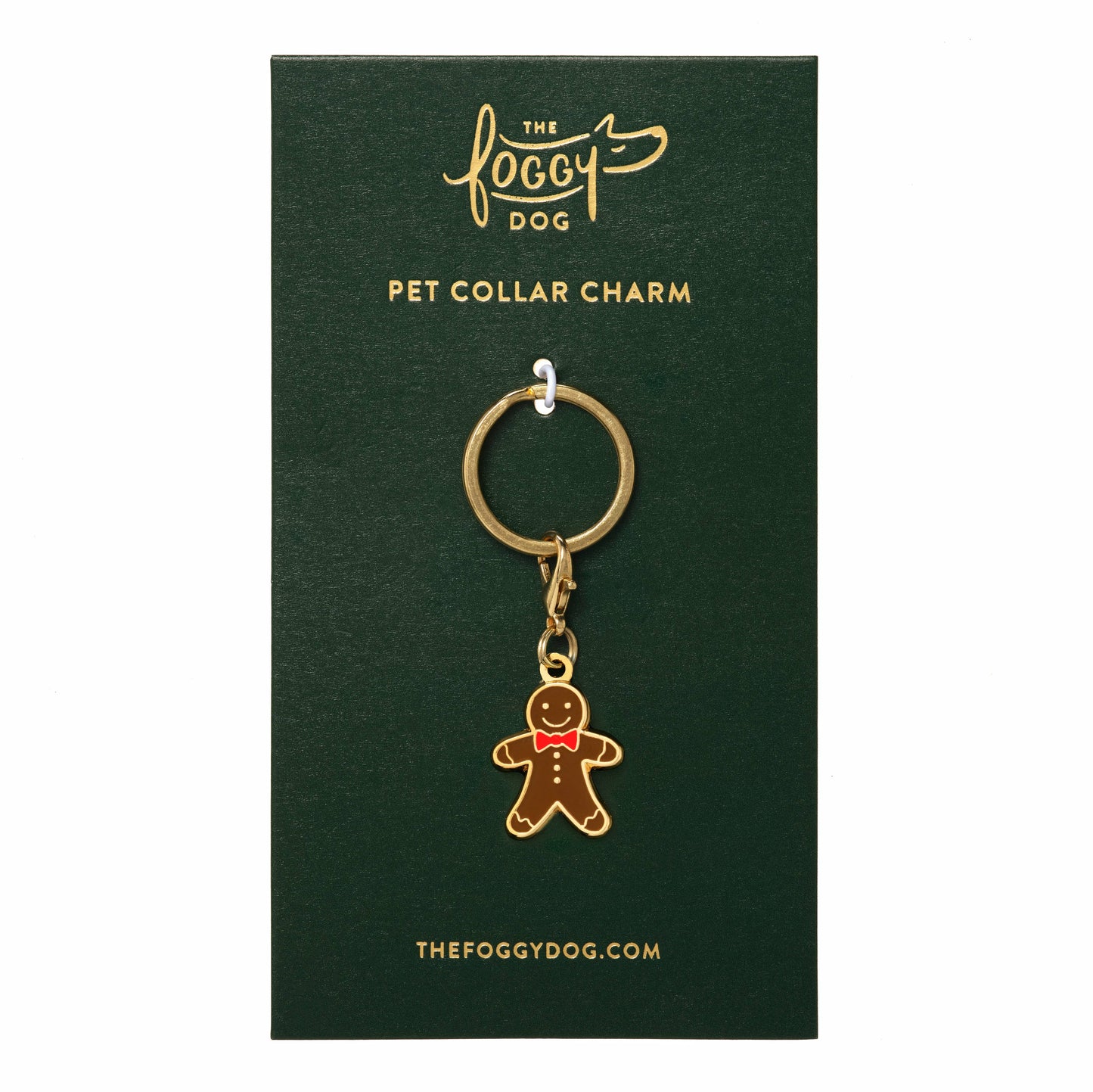 Foggy Dog Gingerbread Man Collar Charm