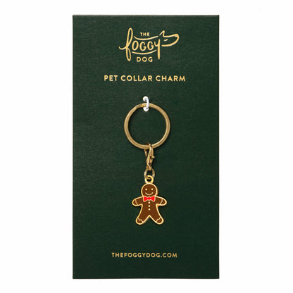 Foggy Dog Gingerbread Man Collar Charm