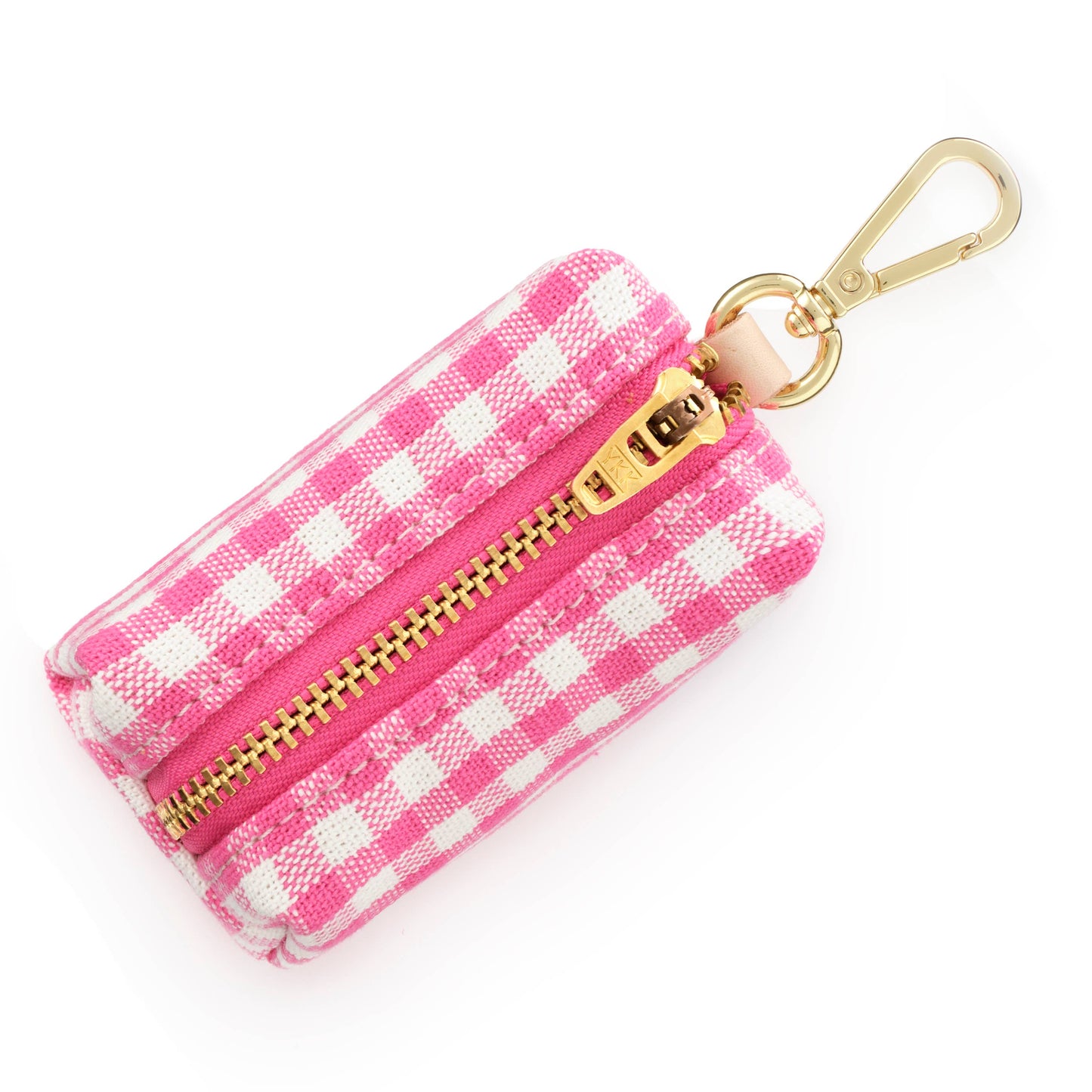 Hot Pink Gingham Bag Dispenser