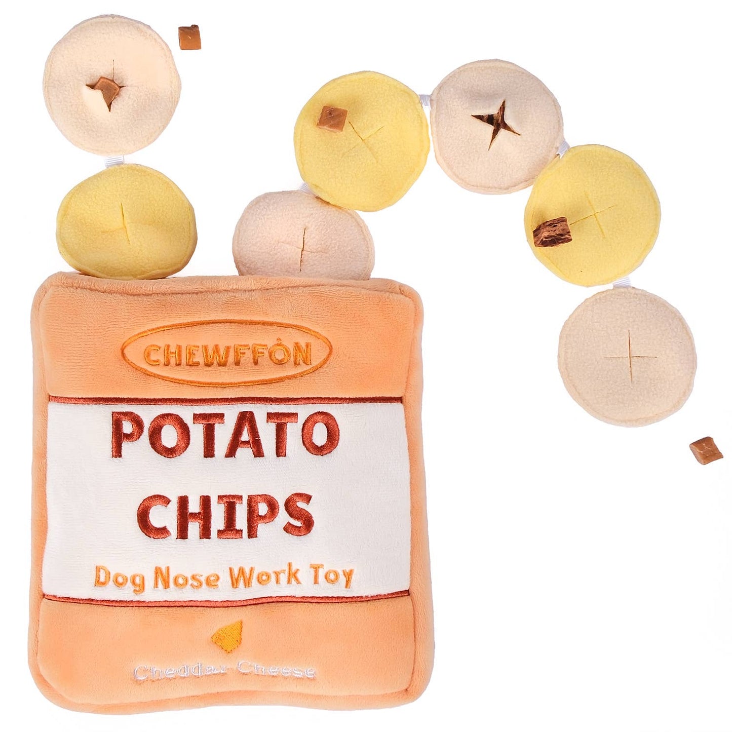 CHEWFFON Rustle Potato Chips Dog Snuffle Toy