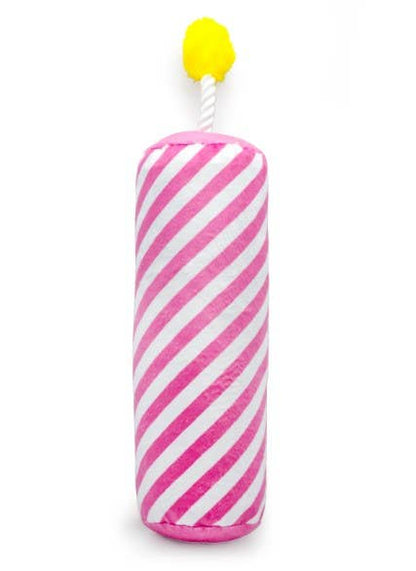 ThoozyPet Birthday Candle Pink w/ Rope 16"