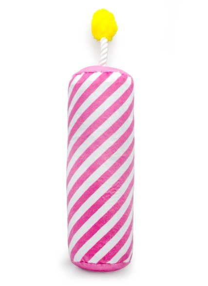 ThoozyPet Birthday Candle Pink w/ Rope 16"