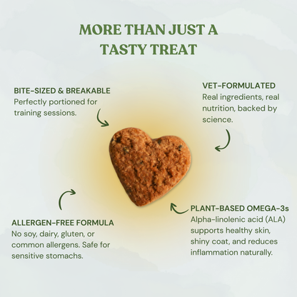 Love Bites - Organic Dog Treats, Strawberry & Peanut Butter