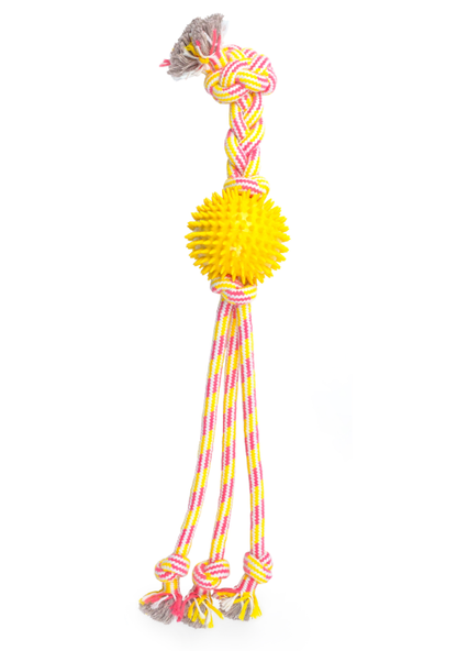 Squid Tails Tug Spike Ball Yellow