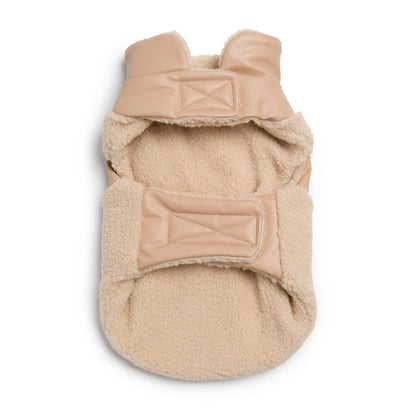 Fab Ski Leather Shearling Puffer Tan