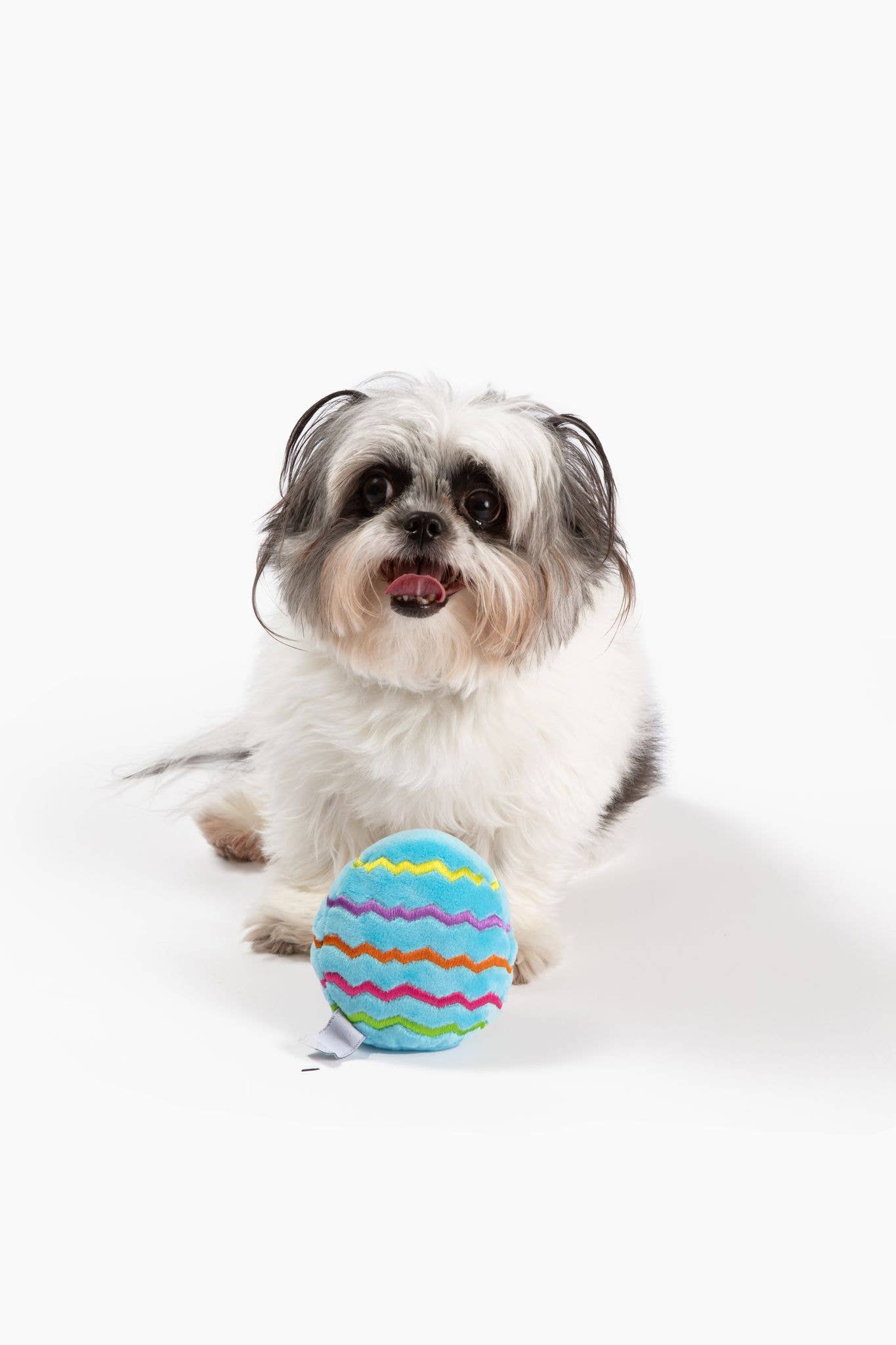 Midlee Plush Easter Egg Dog Toy - Blue