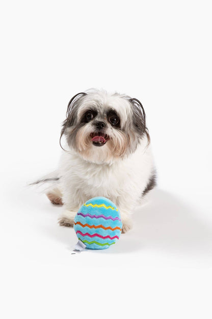 Midlee Plush Easter Egg Dog Toy - Blue
