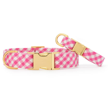Hot Pink Gingham Collar