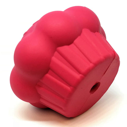 Cupcake Rubber Chew Toy & Treat Dispenser - Pink