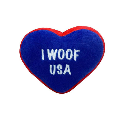 Paws & Stripes Heart Dog Toy