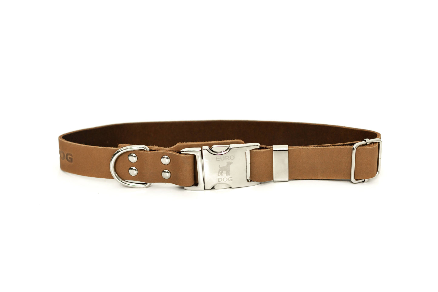Modern Style Soft Leather Quick-Release Euro-Dog Collar