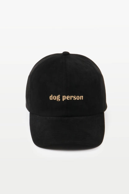 DOG PERSON in Suede Fall Winter Baseball Cap