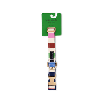Kate Spade Large Dog Collar, Adventure Stripe