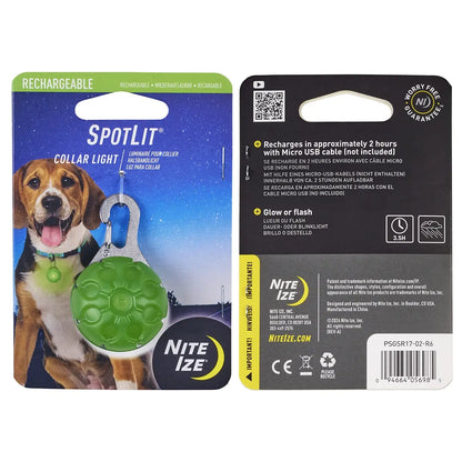 SpotLit® Rechargeable Collar Light - Green