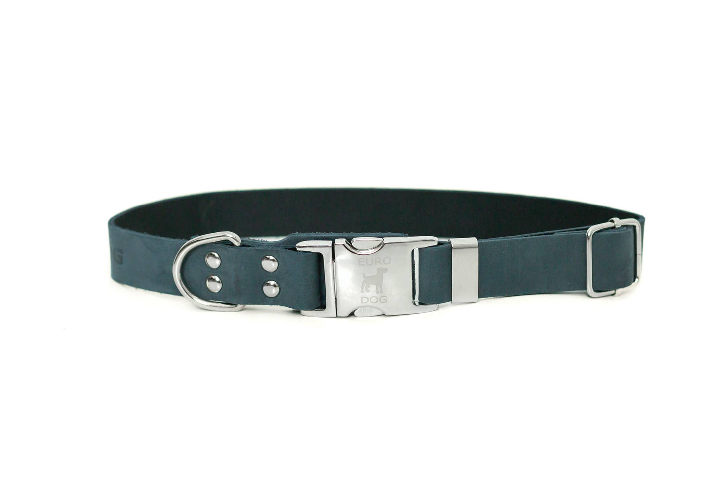 Modern Style Soft Leather Quick-Release Euro-Dog Collar