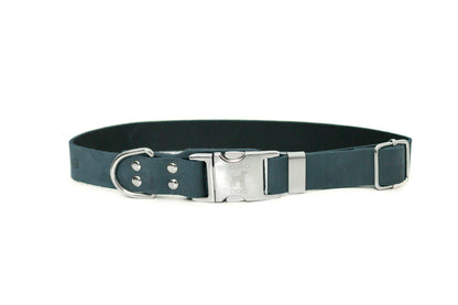 Modern Style Soft Leather Quick-Release Euro-Dog Collar