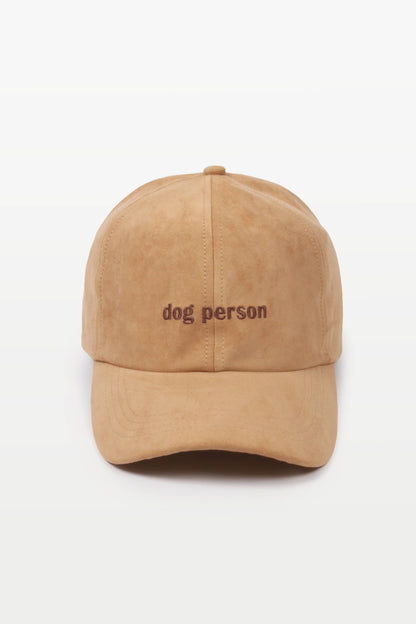 DOG PERSON in Suede Fall Winter Baseball Cap