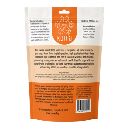 Freeze-dried Lamb Liver Dog Treats