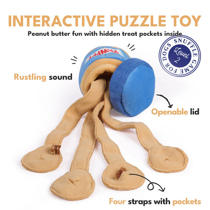 Peanut Butter Enrichment Puzzle Snuffle Dog Toy
