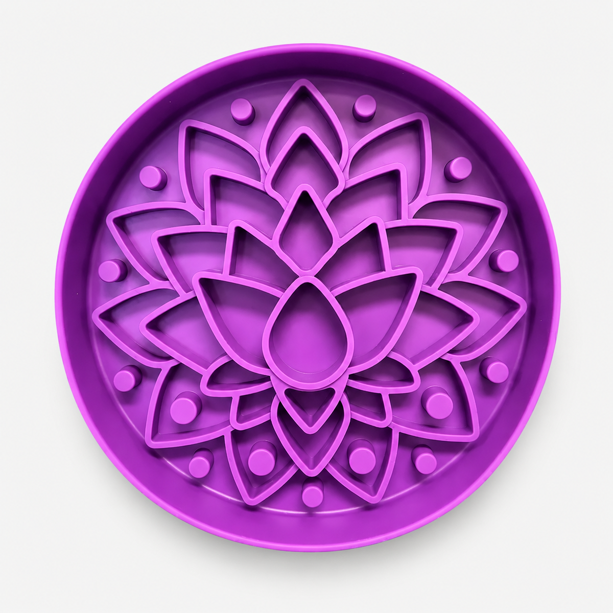 Silicone Dog Slow Feeder with Suction Cup – Purple Lotus