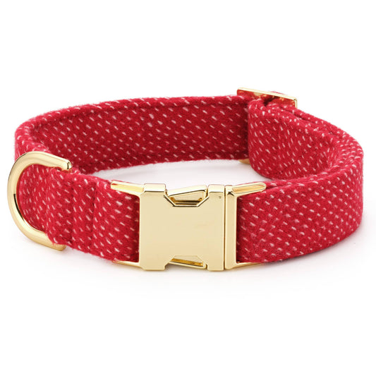 Foggy Dog Berry Stitch Flannel Collar