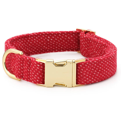 Foggy Dog Berry Stitch Flannel Collar