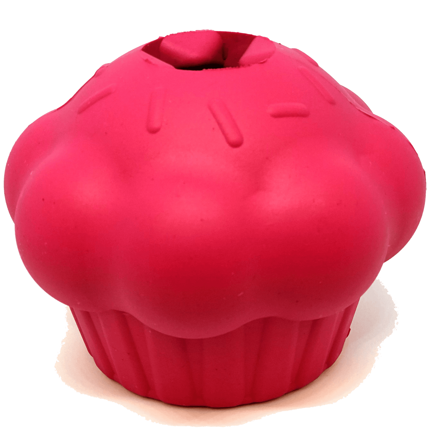 Cupcake Rubber Chew Toy & Treat Dispenser - Pink
