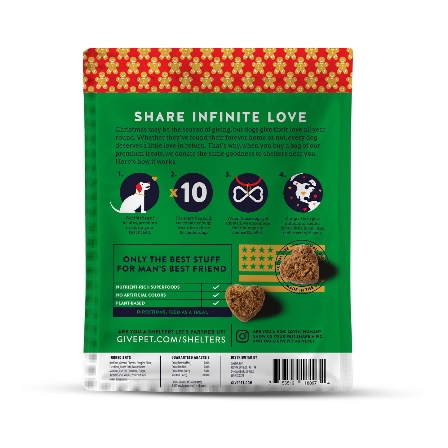 GivePet Gingerbone House Treats