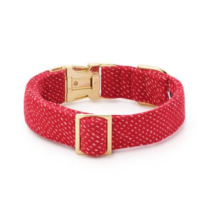 Foggy Dog Berry Stitch Flannel Collar